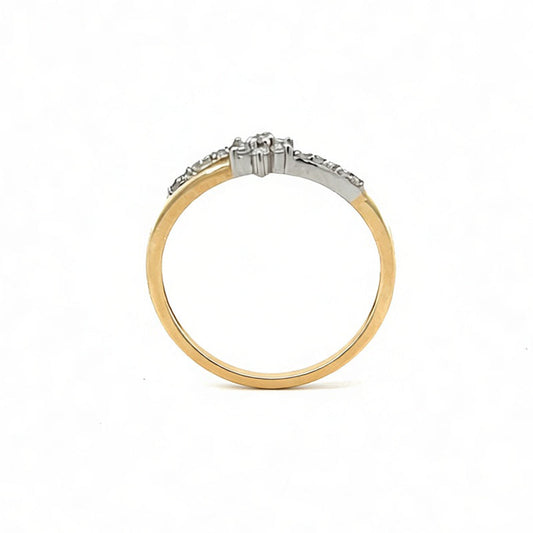 10K Yellow Gold 0.15TDW Lab Diamond Promise Ring