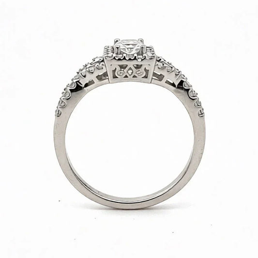 10K White Gold 0.47TDW Lab Grown Diamond Bridal Ring