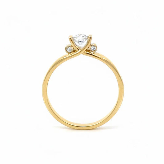 0.30TDW Lab Grown Diamond Engagement Ring in 10K Yellow Gold