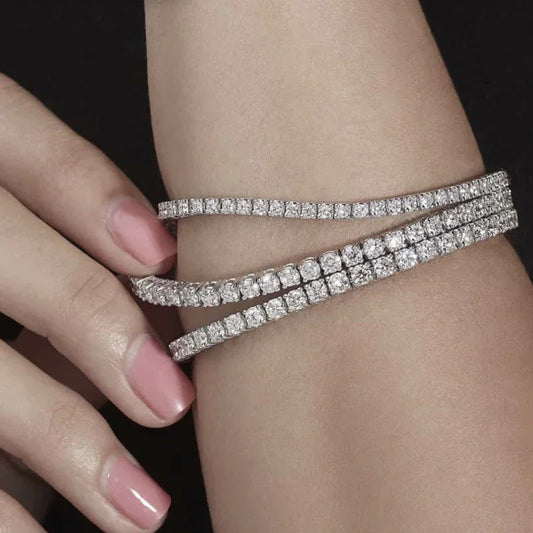3.00TDW Lab Grown Diamond Tennis Bracelet in 14K White Gold