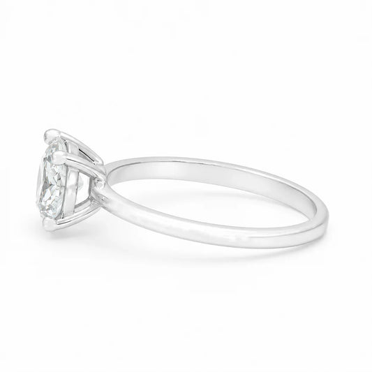 1.50CT Lab Diamond Solitaire Ring in 14K White Gold
