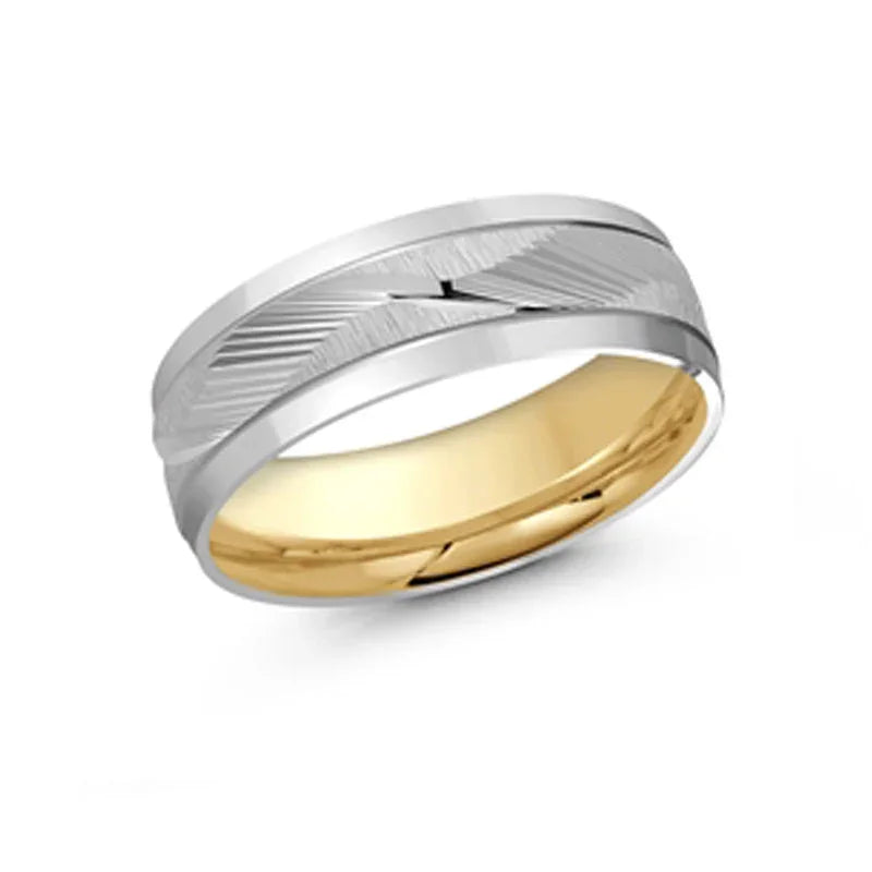 10, 14 Karat Solid Gold 7mm Fancy Hollow Wedding Band
