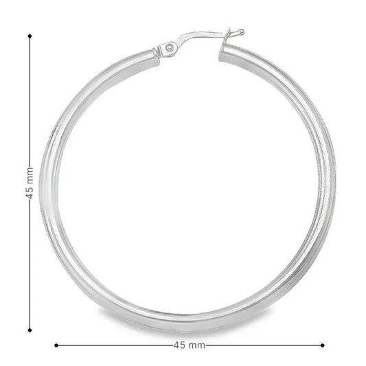 3mm Tube High Polish Classic Hoop Earrings in 10K, 14K Yellow Gold
