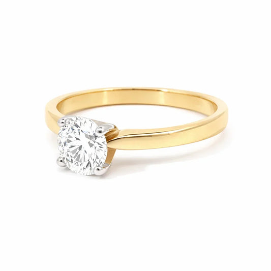 14K Yellow Gold 1.00CT Lab Grown Diamond Solitaire Ring
