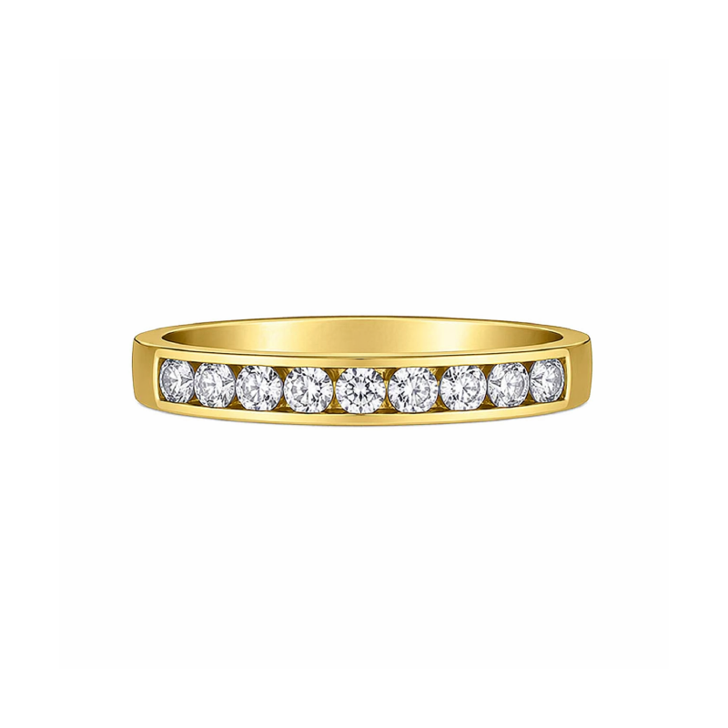 14K Yellow Gold 0.33TDW Diamond Channel-Set Band