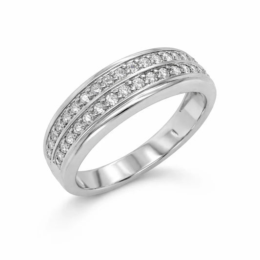 10K White Gold 0.38TDW Diamond Ladies Wedding Band