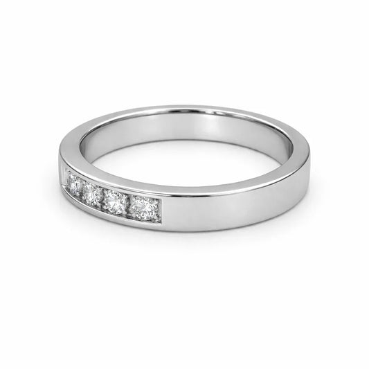 14K White Gold 0.50CT Ten Diamond Anniversary Band