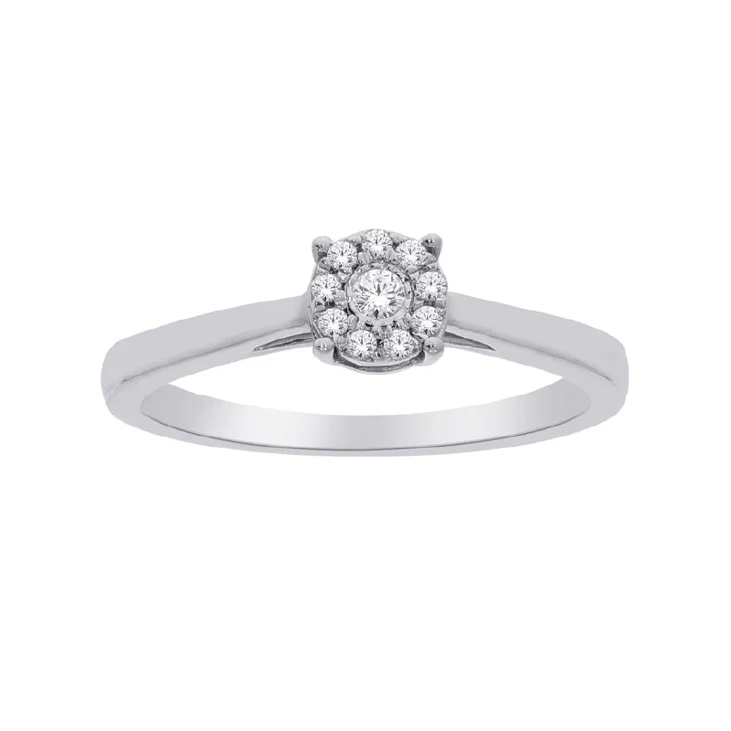 10 Karat White Gold 0.10 TDW Diamond Promise Ring