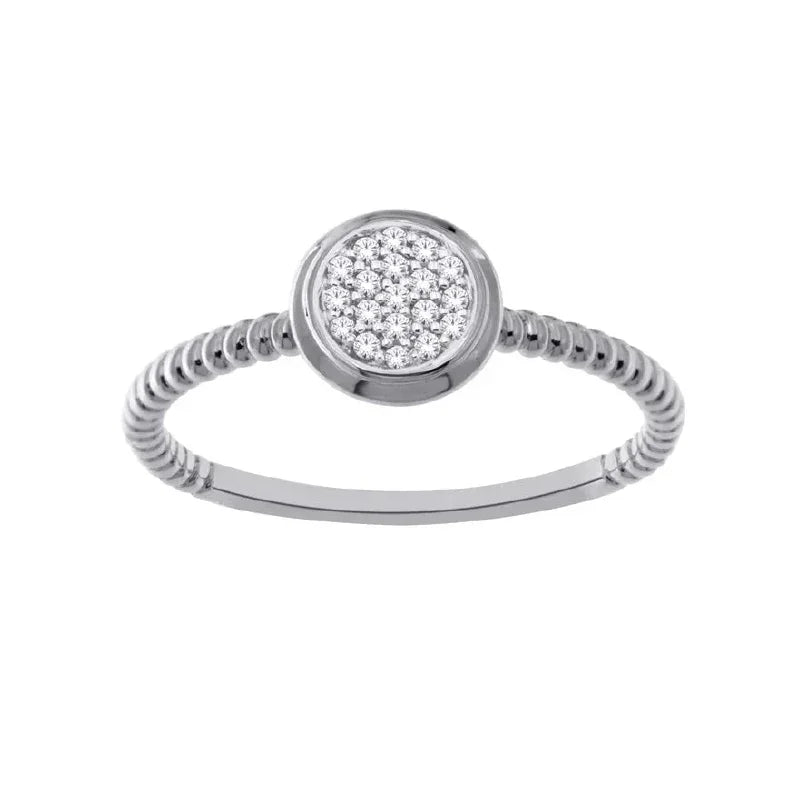 14K White Gold 0.10TDW Diamond Promise Ring