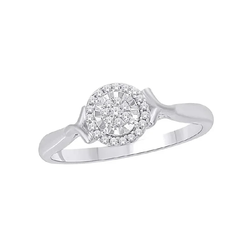 10K White Gold with 0.10ct Diamond Promise Ring