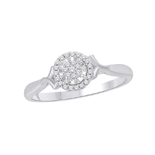 10K White Gold with 0.10ct Diamond Promise Ring
