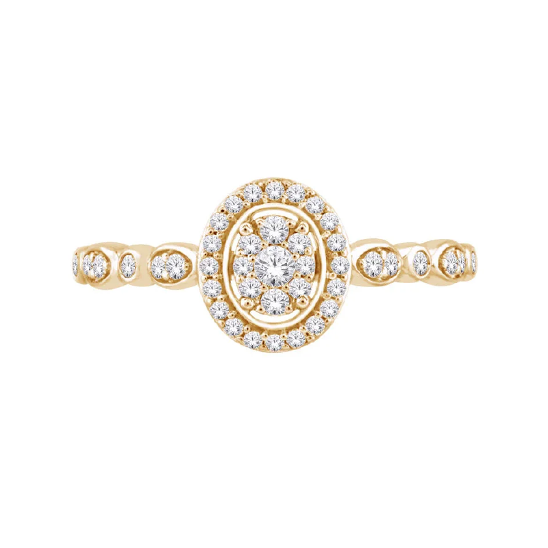 0.15 TDW Diamond Promise Ring in 10K Yellow Gold