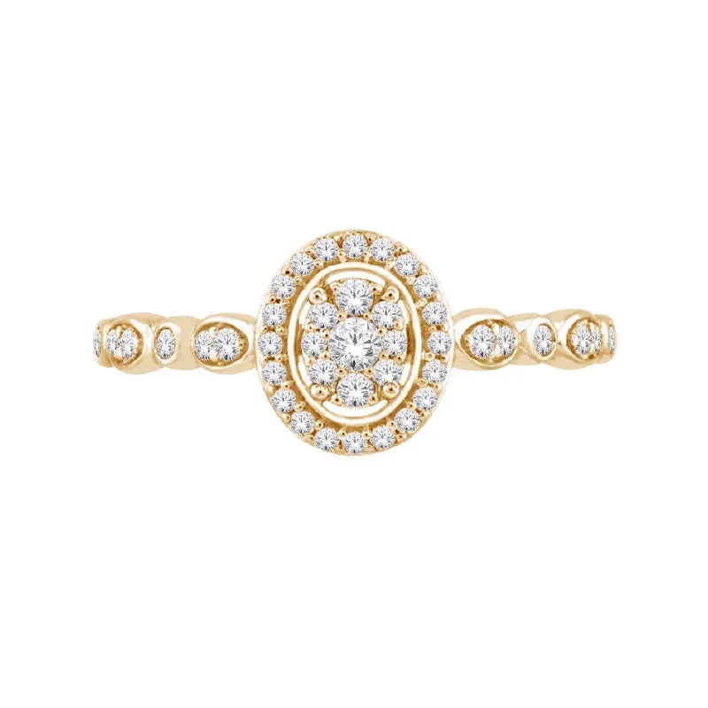 0.15 TDW Diamond Promise Ring in 10K Yellow Gold