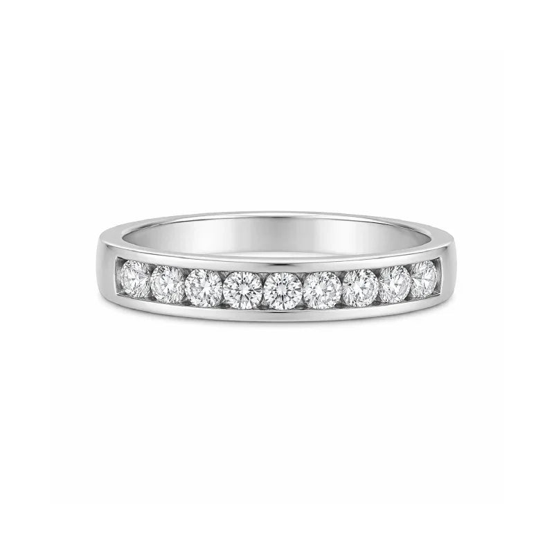 0.75TDW diamond Comfort fit Anniversary & Wedding Band in 14k white Gold