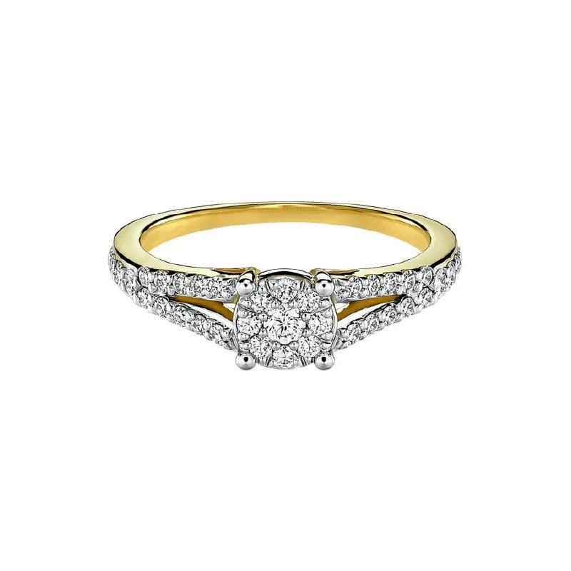 10K Yellow Gold 0.40 TDW Diamond Engagement Ring
