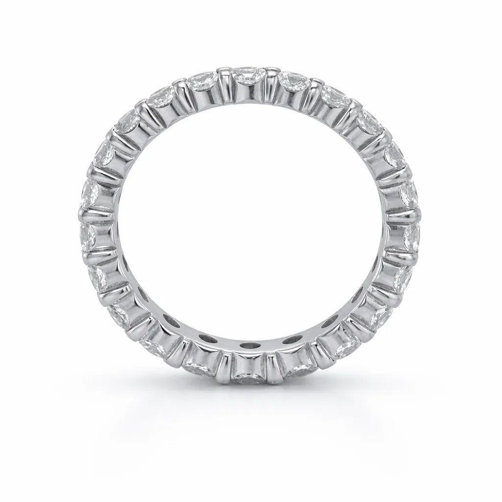 14k White Gold 2.00TDW Diamond Full Eternity Band