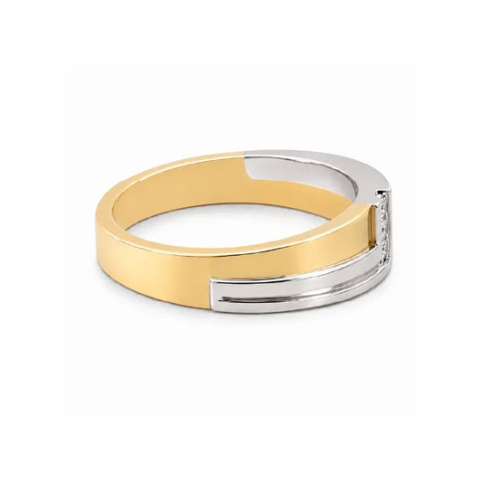 0.10 CT 10K Yellow Gold Men’s Diamond Band