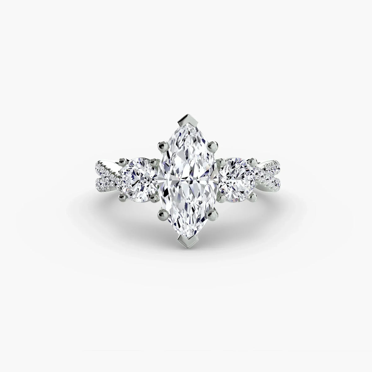 Three-Stone with Pavé Band 2