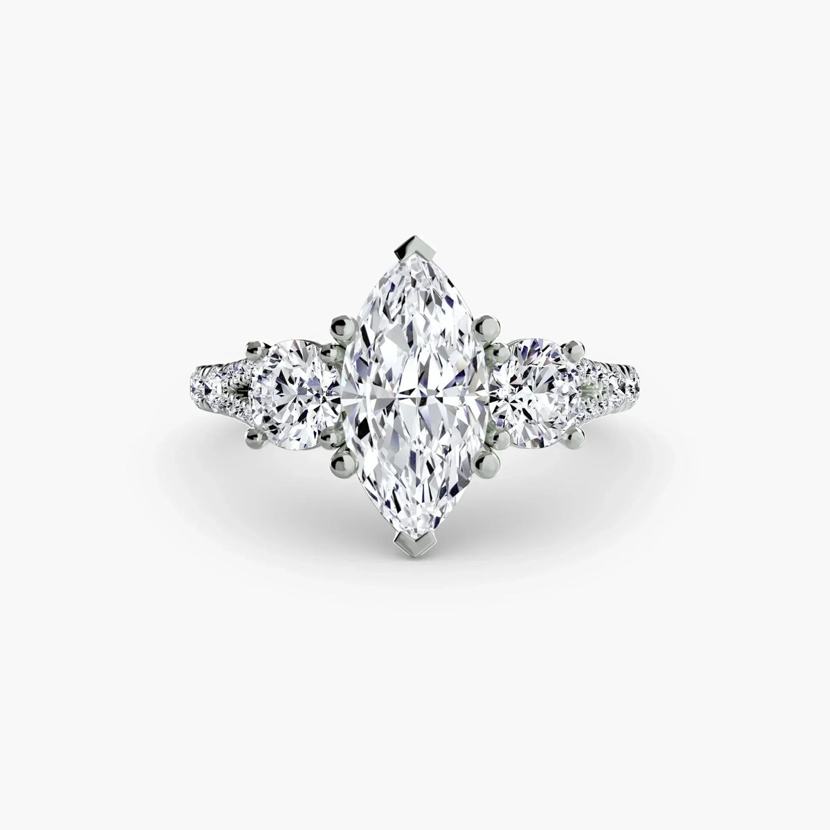 Three-Stone with Pavé Band 3