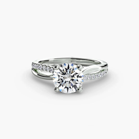 The Split Shank Pavé Solitaire