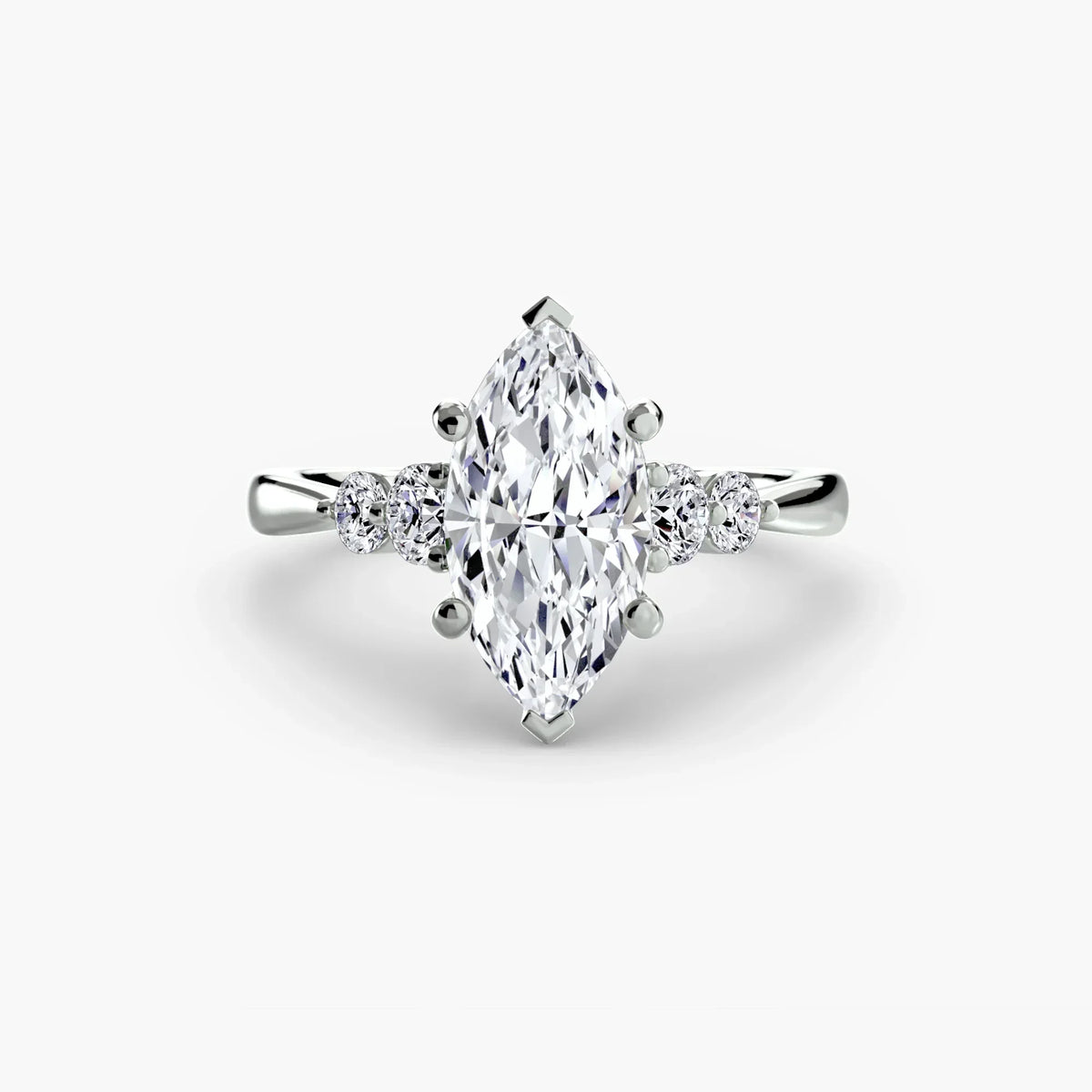 Solitaire with Shoulder Accents 2