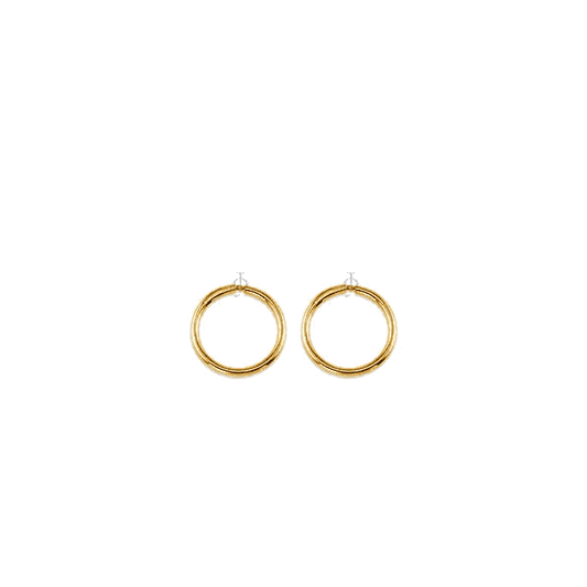 10K Yellow Gold 12mm Sleeper Earrings