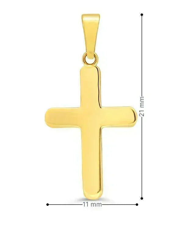 10 Karat Yellow Gold Religious Classic Italian Cross Pendant