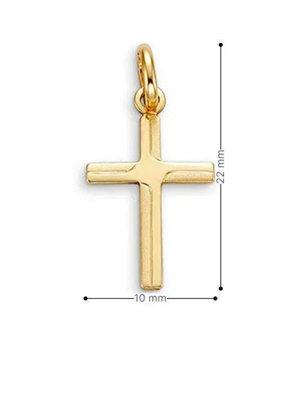 10 Karat Yellow Gold Religious Classic Italian Cross Pendant