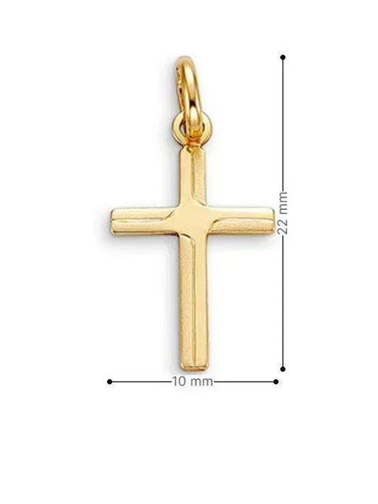 10 Karat Yellow Gold Religious Classic Italian Cross Pendant