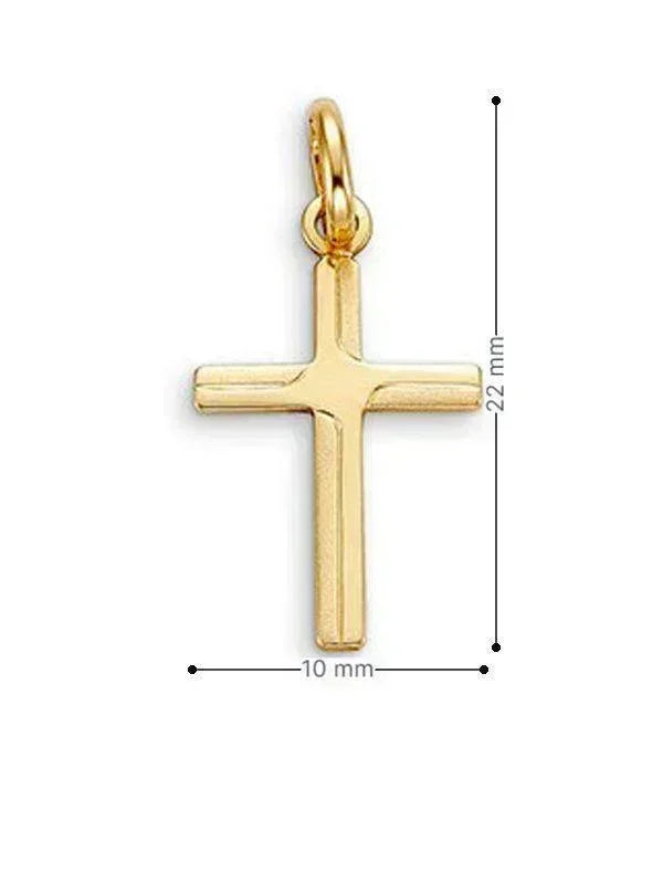 10 Karat Yellow Gold Religious Classic Italian Cross Pendant
