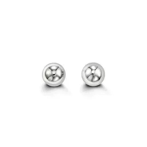 14K White Gold Pearl Stud Earrings