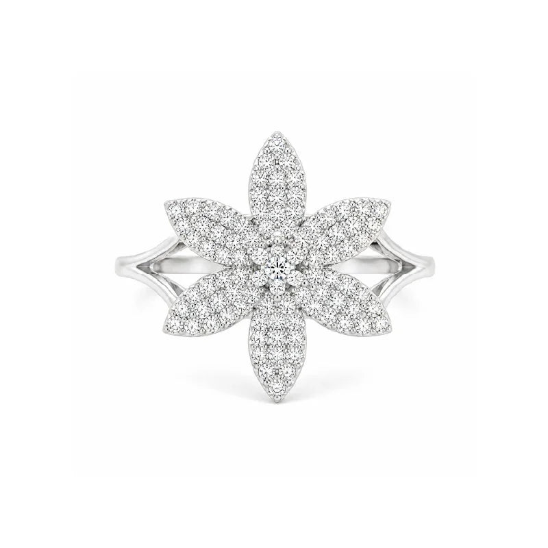 Sterling Silver White Gold Plated 4-Piece Fancy Bridal Set