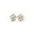 10K White and Yellow Gold Floral Stud Earrings