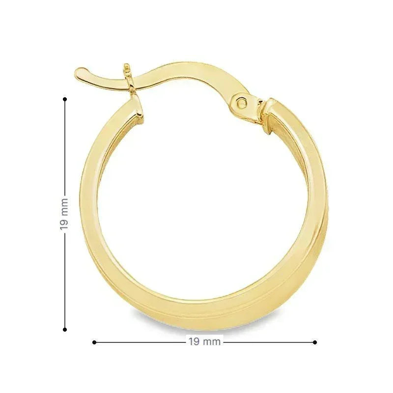 10k and 14k Yellow Gold 4.7mm Tube Round Hoop Earrings