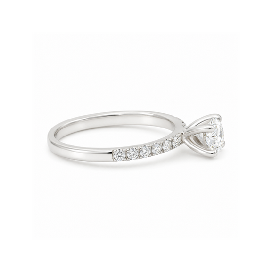 1.00TDW Diamond Engagement Ring in 14K White Gold