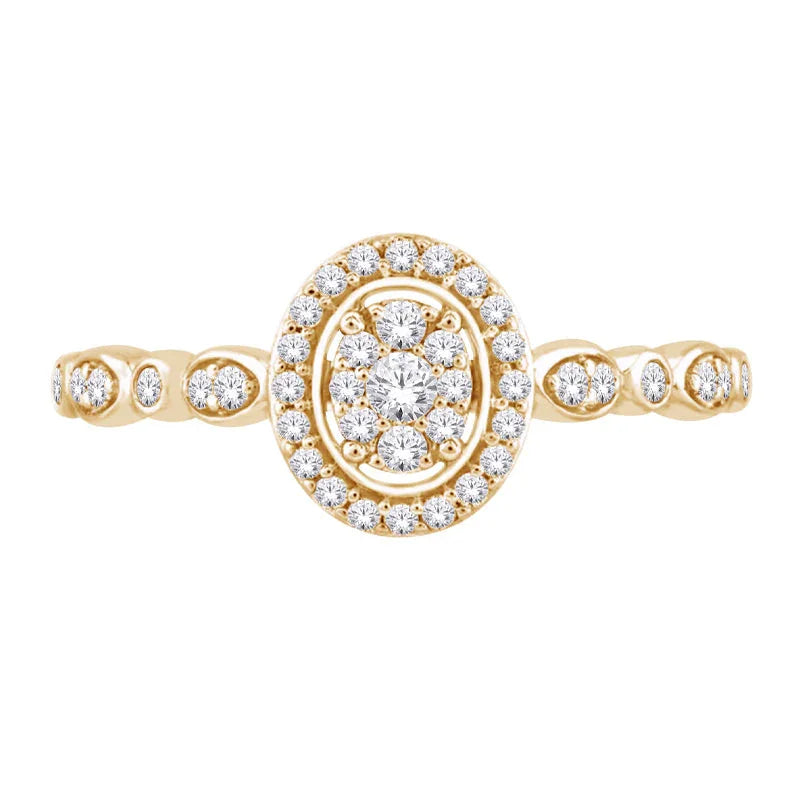 0.15 TDW Diamond Promise Ring in 10K Yellow Gold