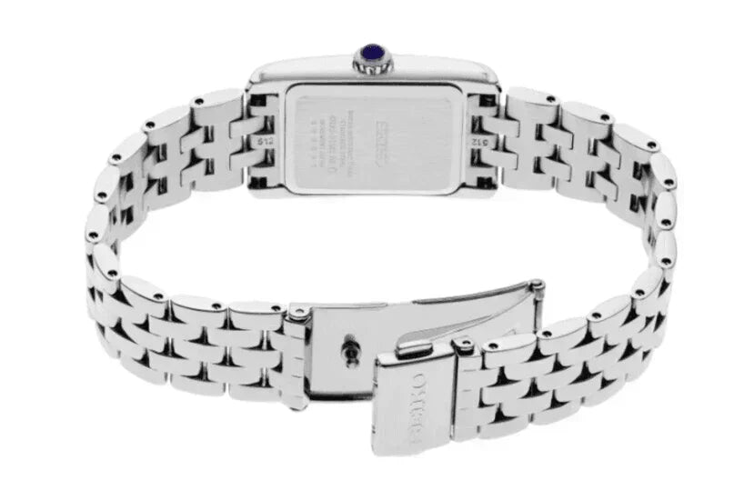 Seiko Essentials Tank Quartz White Dial Womens Watch SWR083