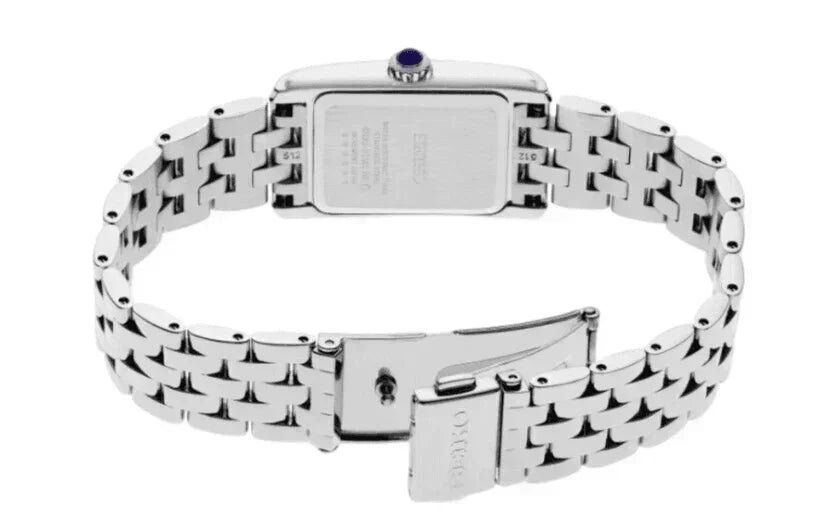 Seiko Essentials Tank Quartz White Dial Womens Watch SWR083