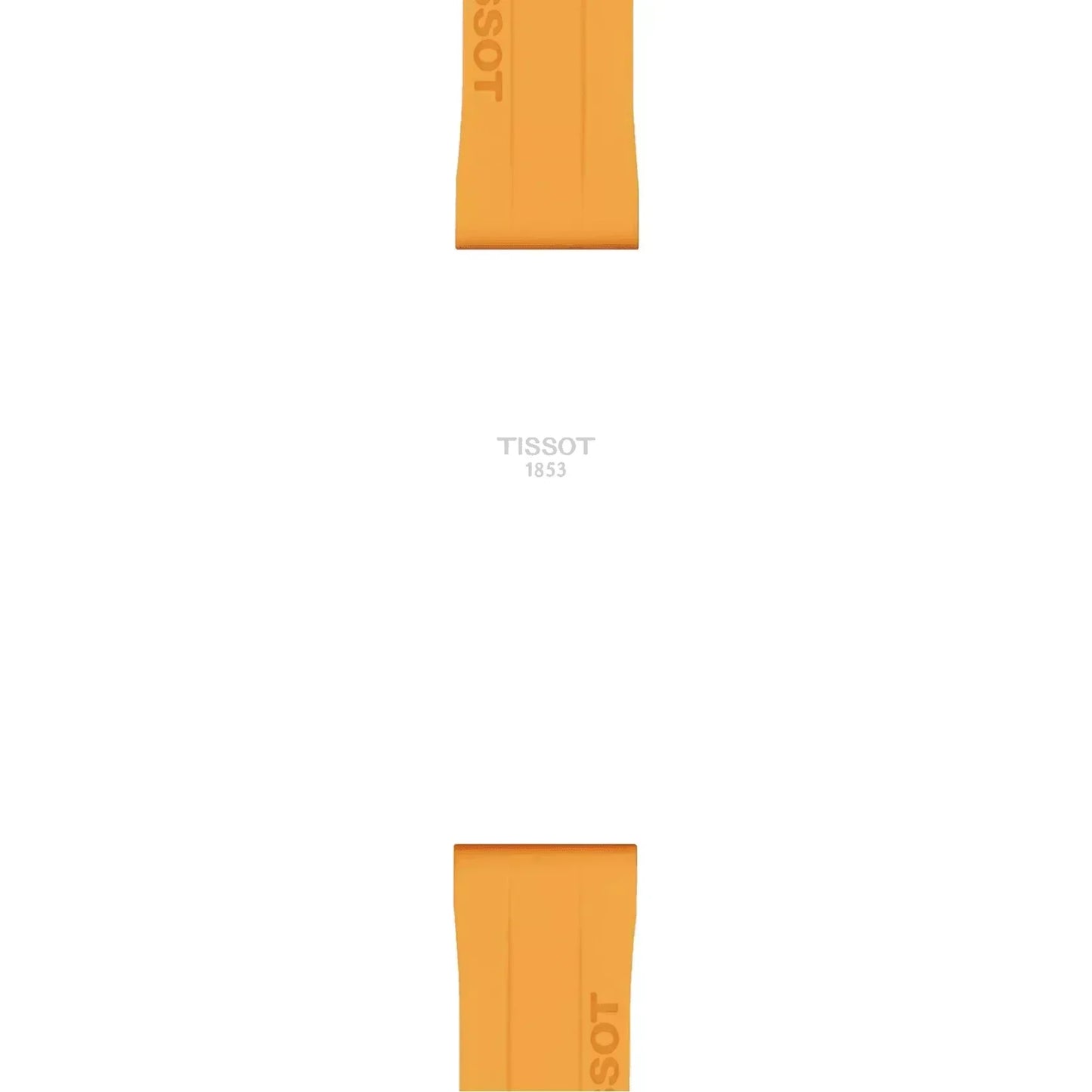Tissot Official Orange Silicone Strap Lugs 18 mm T852047452