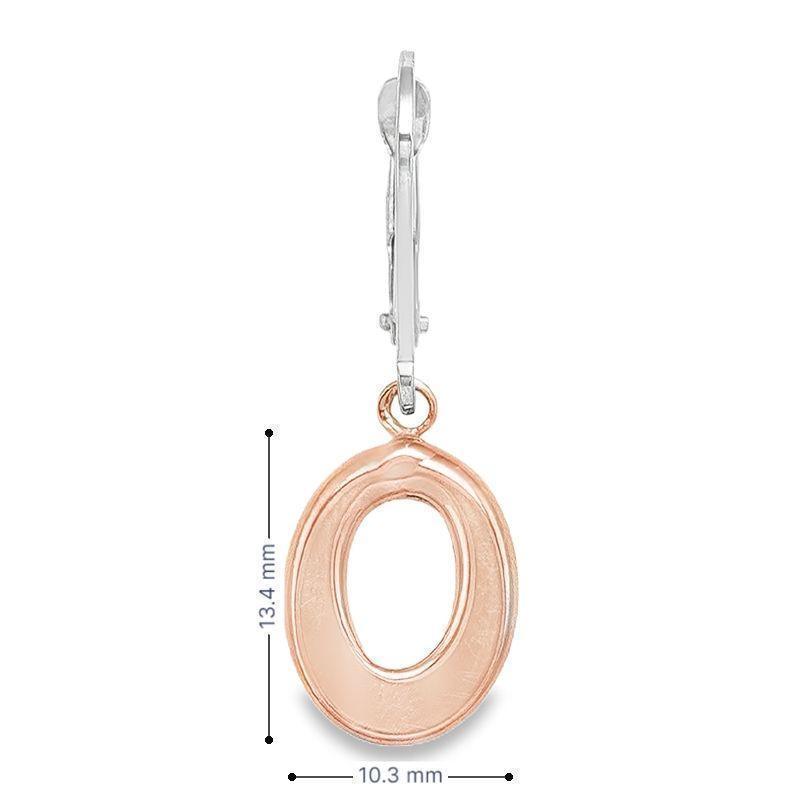 10K Rose and White Gold Fancy Drop Earrings