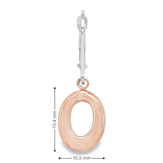 10K Rose and White Gold Fancy Drop Earrings