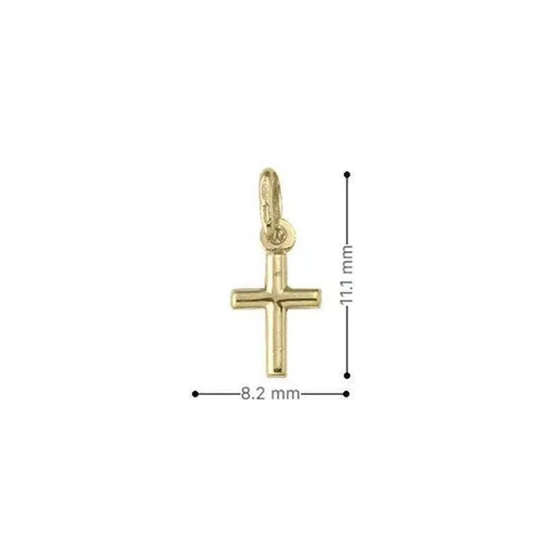 10k, 14k Yellow Gold Religious Classic Italian Cross Pendant