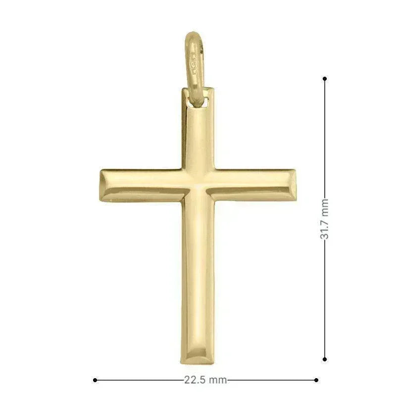 14 Karat Yellow Gold Religious Classic Italian Cross