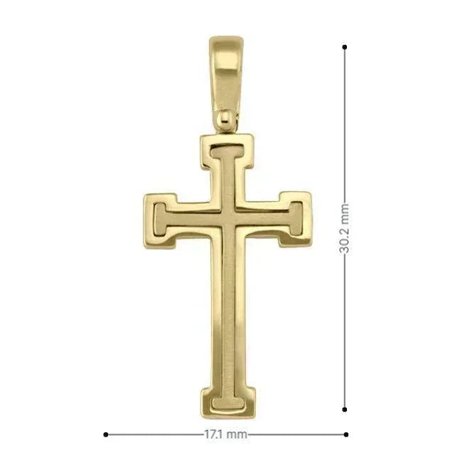 14k Yellow Gold Fancy Religious Italian Cross