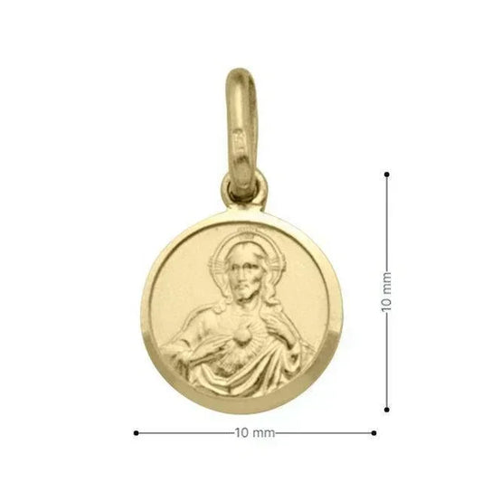 10 Karat Yellow Gold Solid Scapular Medalion