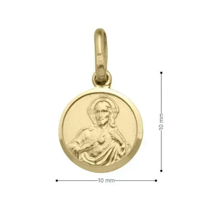 10 Karat Yellow Gold Solid Scapular Medalion