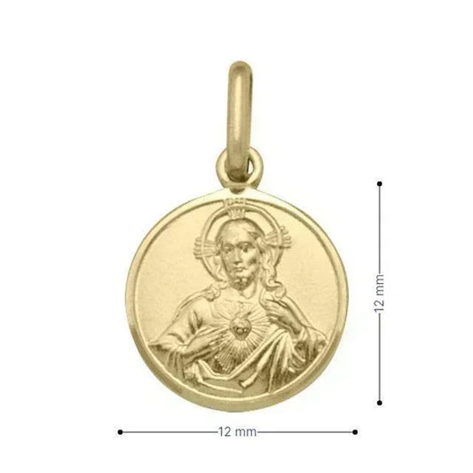 10 Karat Yellow Gold Solid Scapular Medalion