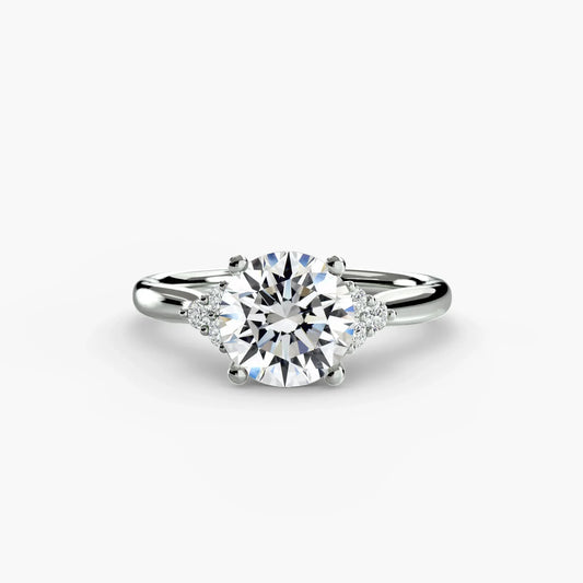 Solitaire with Cluster Shoulders