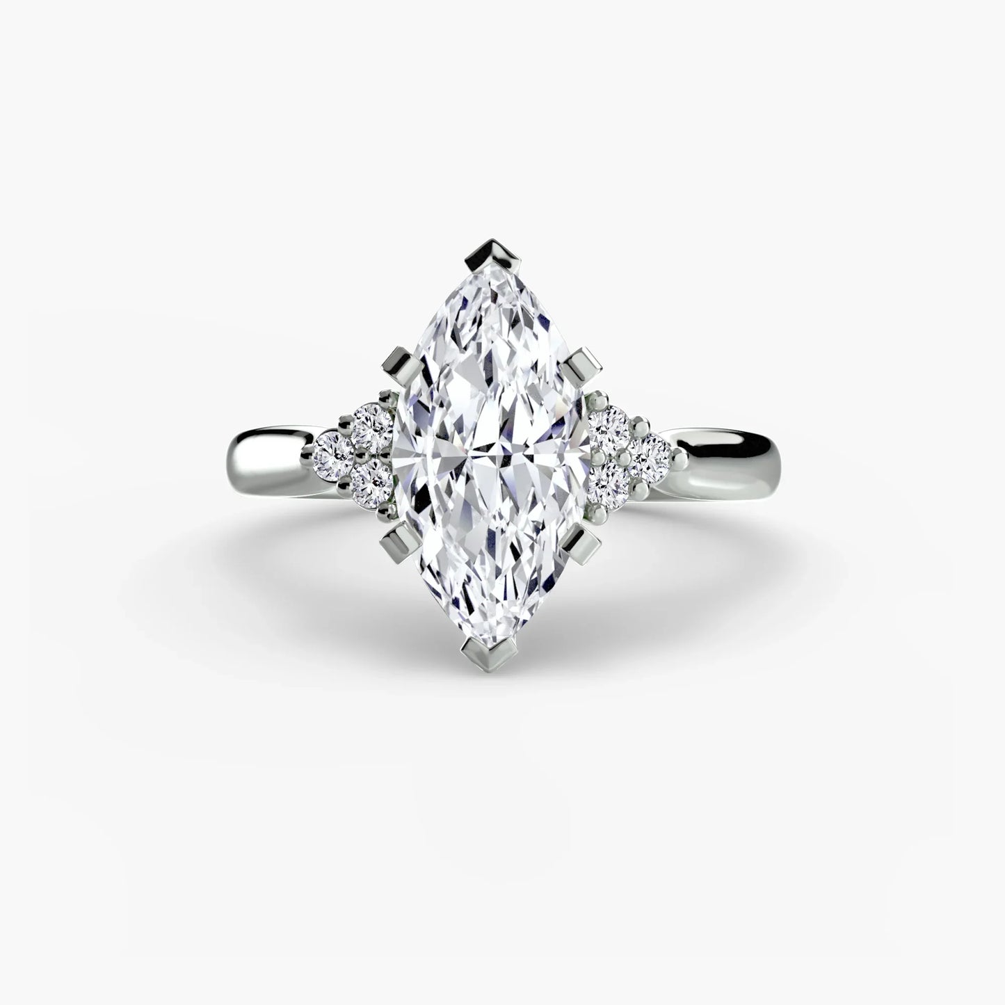 Solitaire with Cluster Shoulders 2