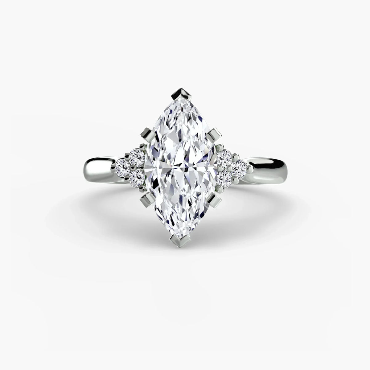 Solitaire with Cluster Shoulders 2